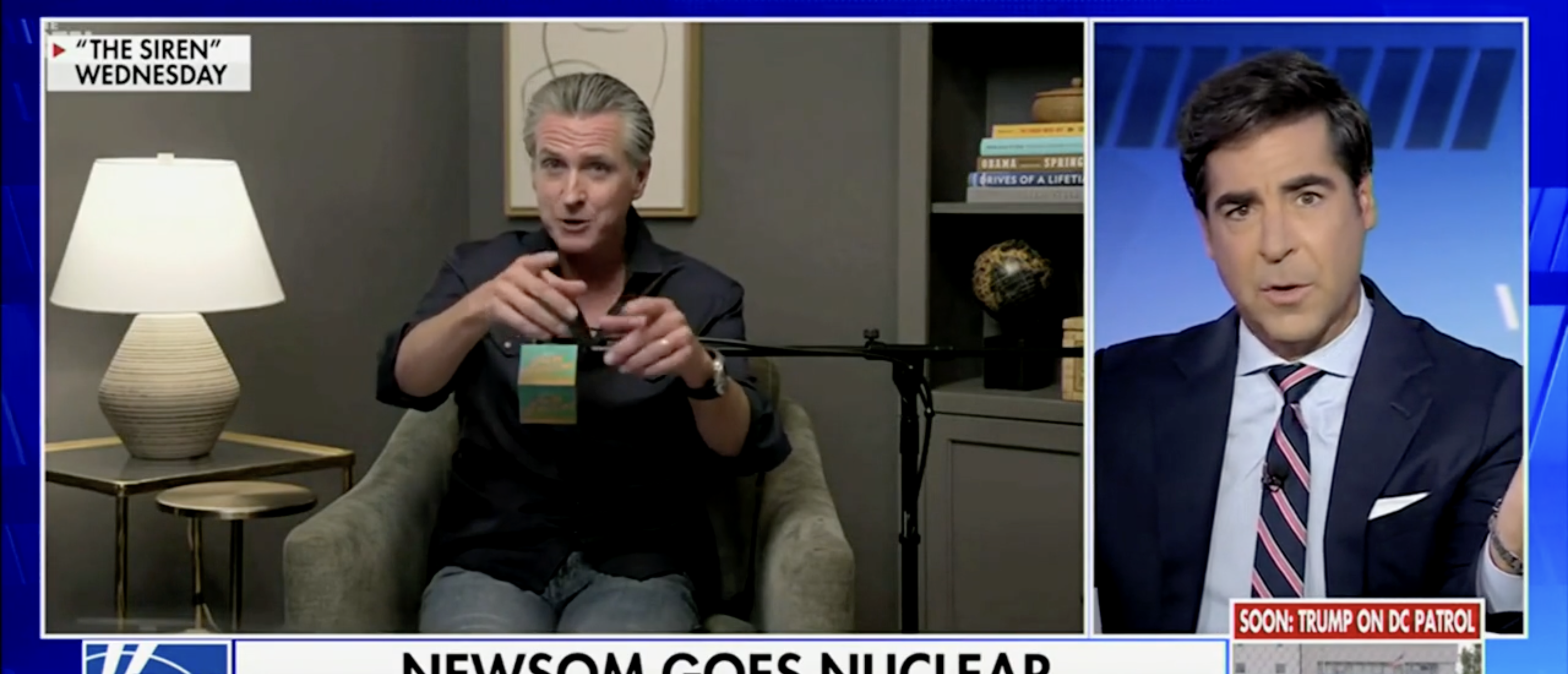 Jesse Watters on "The Five" calling out Newsom [Screenshot/Fox News/"The Five"]